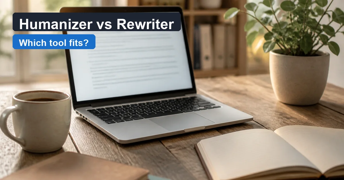 AI Humanizer vs AI Rewriter — WriteReal cover