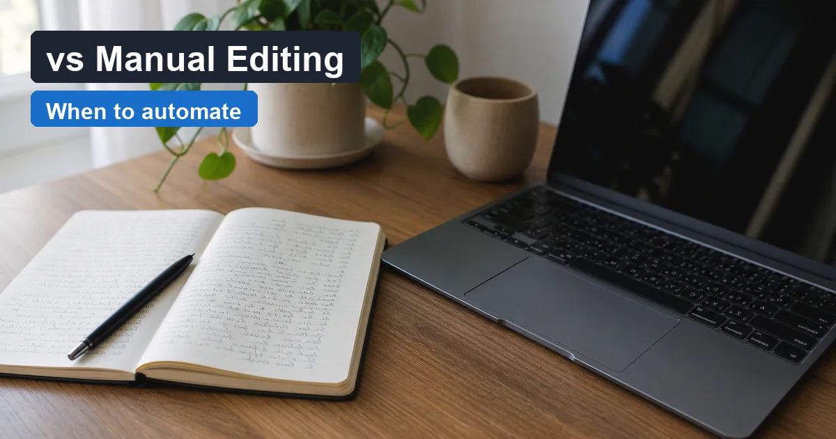 AI Humanizer vs Manual Editing — WriteReal cover