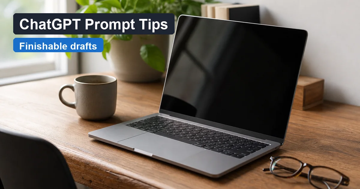 ChatGPT Prompt Tips for Drafts You Can Actually Humanize — WriteReal cover