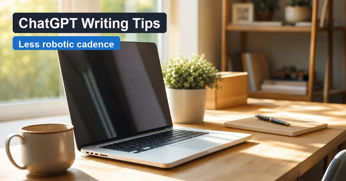 ChatGPT Writing Tips That Reduce Robotic Cadence — WriteReal cover