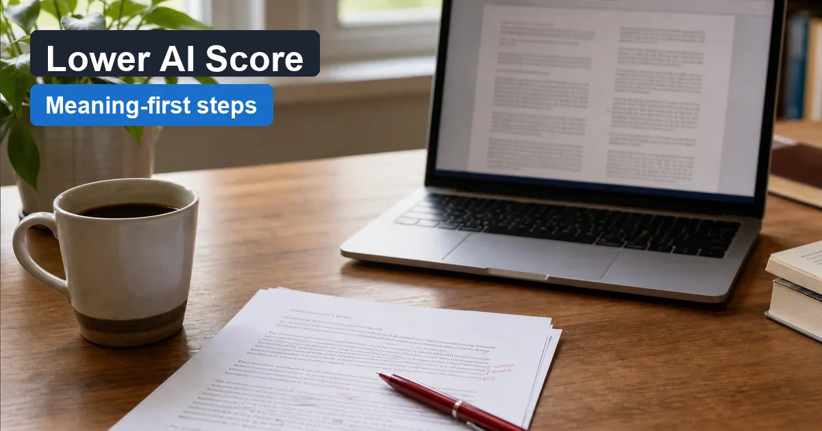 How to Reduce AI Detection Score — WriteReal cover