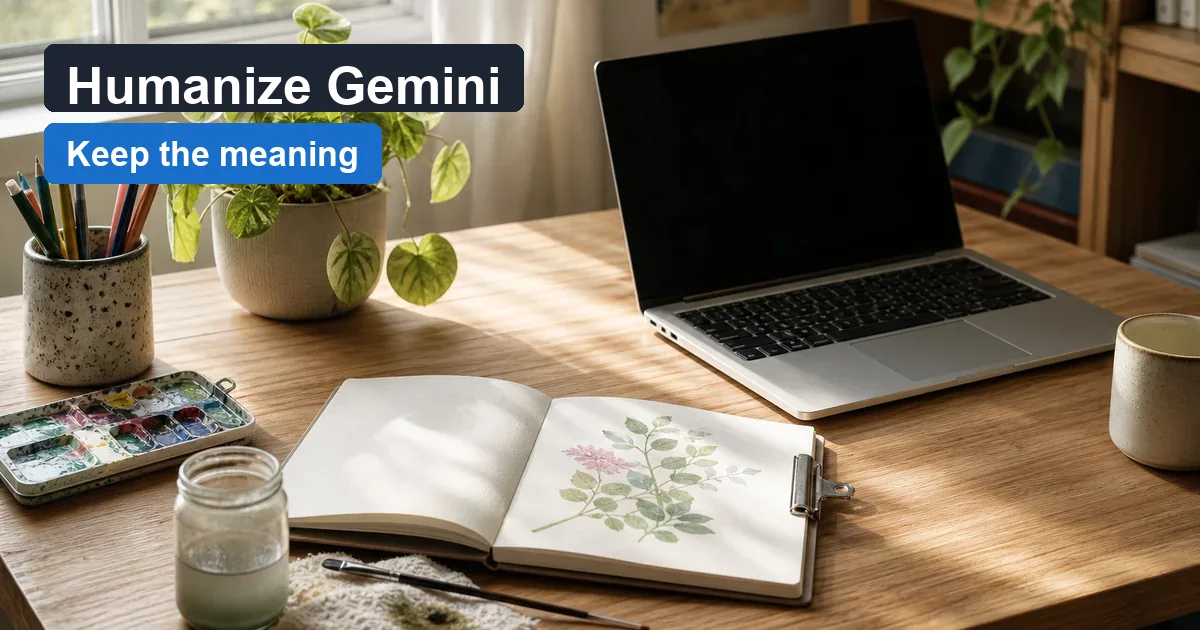 Humanize Gemini AI Text — WriteReal cover