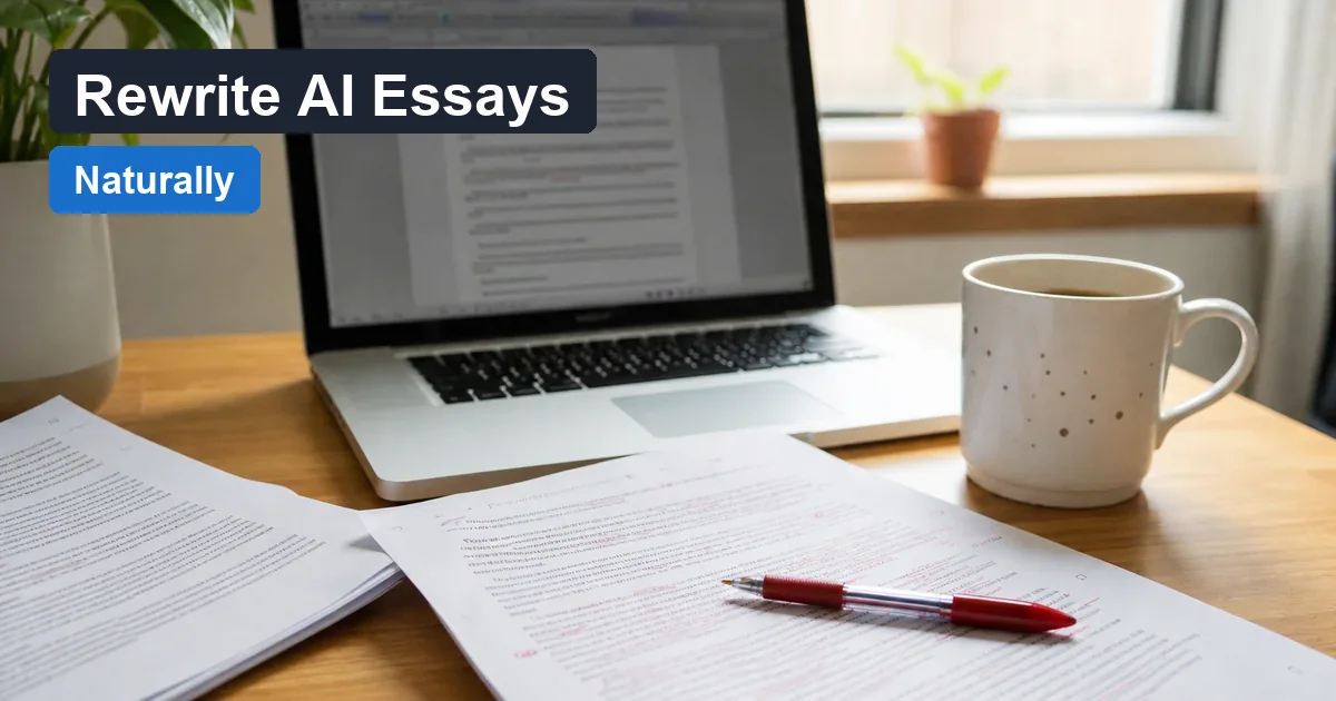 Rewrite AI Essays Naturally — WriteReal cover
