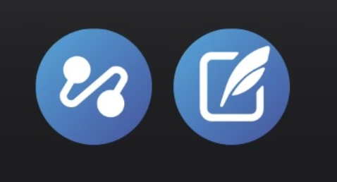 WriteReal home screen widget with two action buttons